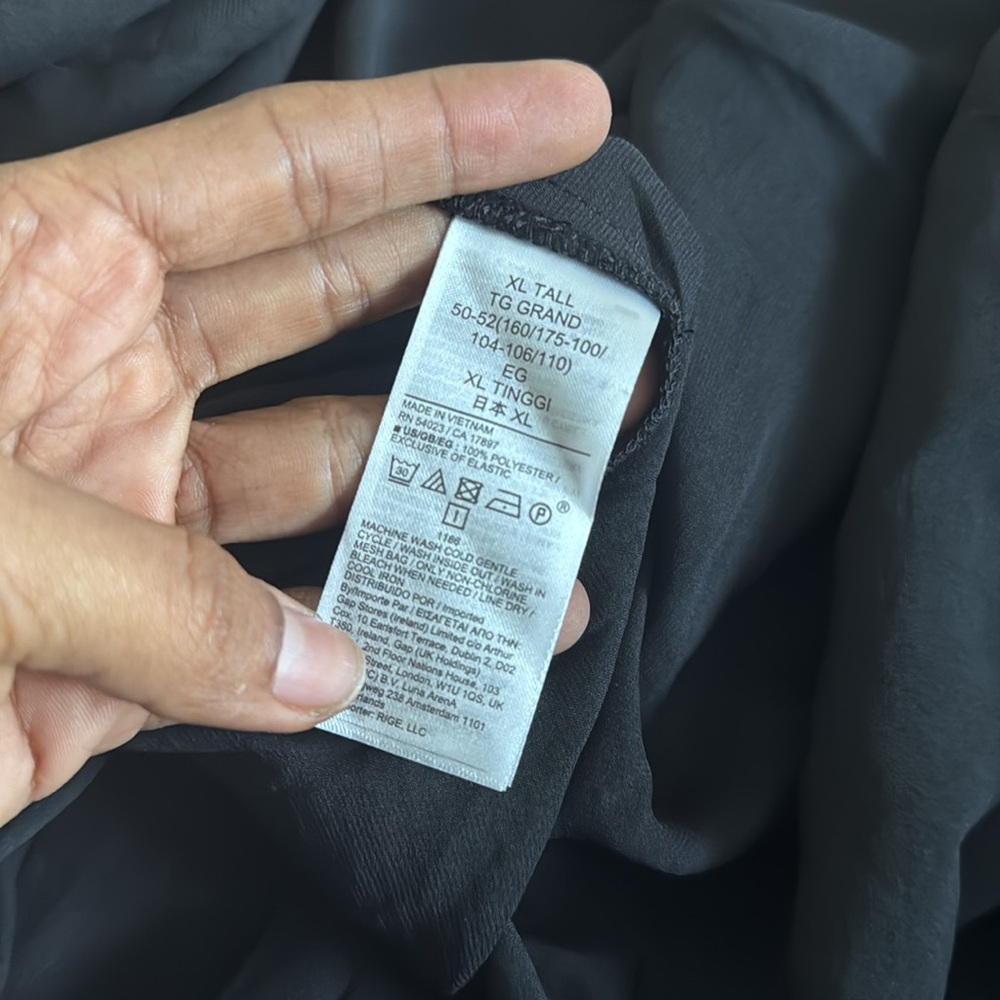 NWT GAP Smocked Halter Midi Dress black size XL tall - Picture 7 of 7